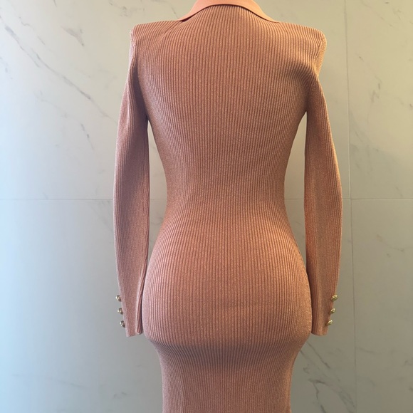 Retrofete Mimi Dress in Dusty Peach - Picture 5 of 6